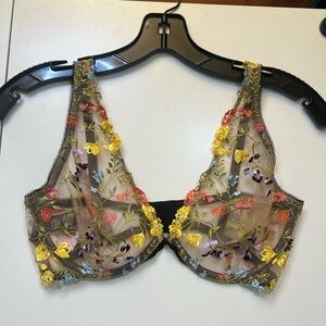 Victoria's Secret Multicolor Embroidered Bra